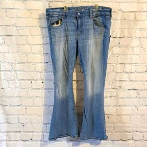 AE American Eagle Jeans 16 Short Boho Flare